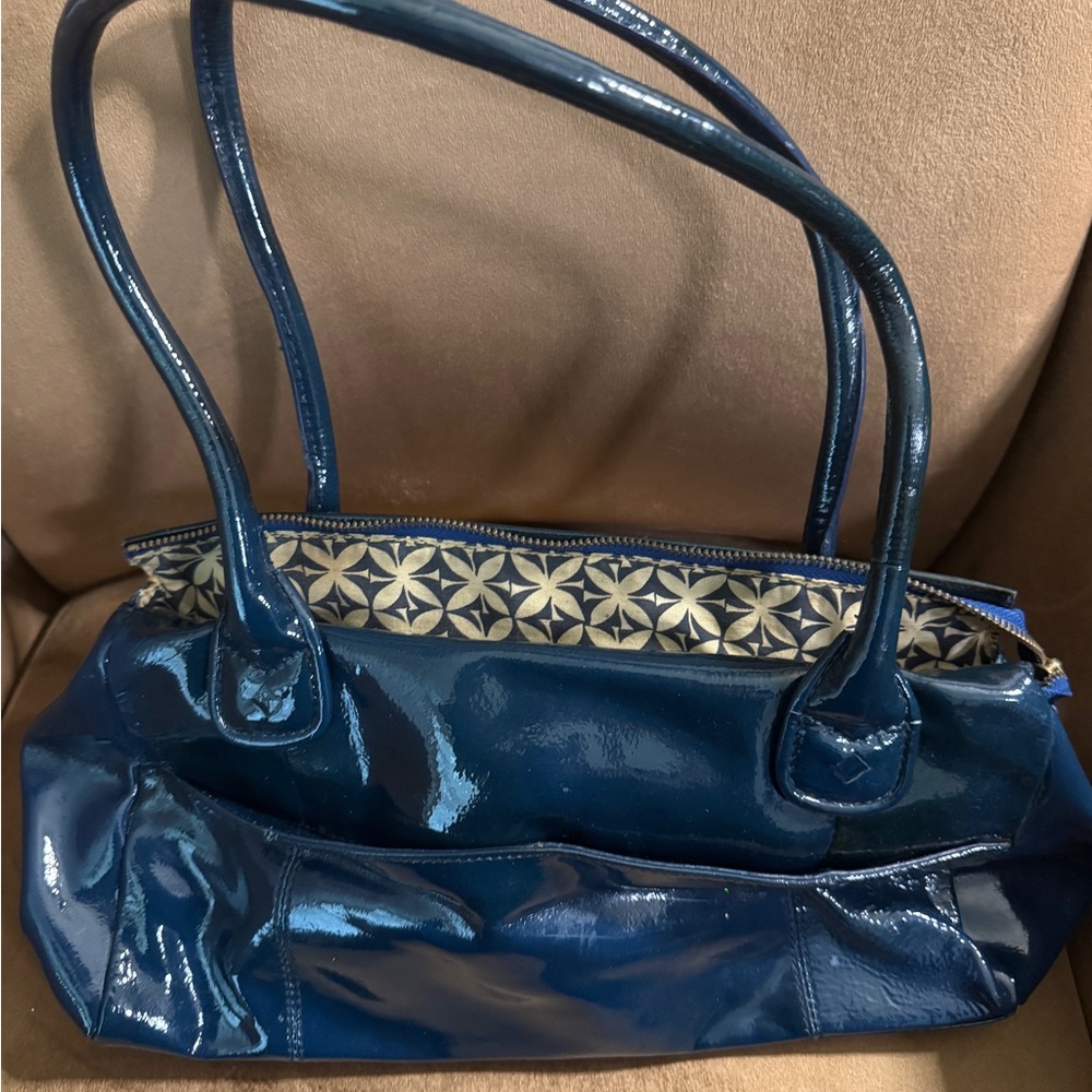 Elegant Sigrid Olsen Blue Women's Patrnt Leather Handbag